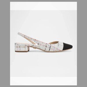 Veronica Beard Cecile Tweed Slingback Ballerina Pumps (Orig. $399) w/tax (Size7B